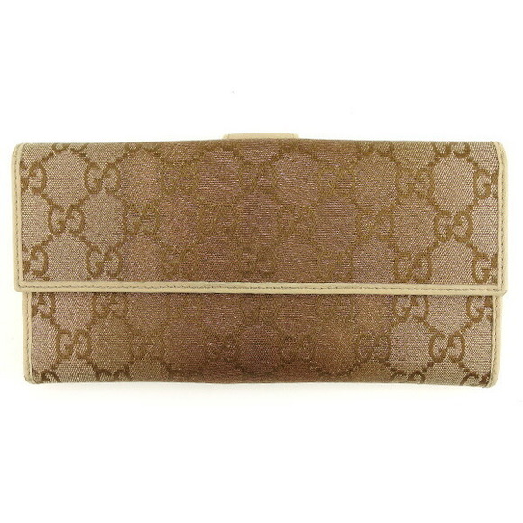 Gucci gradient studs GG beige brown accessory GG long Wallet - Picture 1 of 6